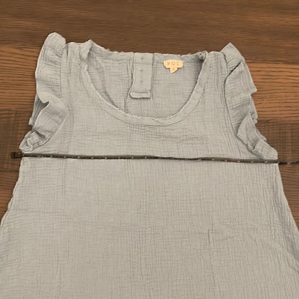Pol Woven Blouse with round raw-edge neckline, ruffle detailing on the armhole - Picture 11 of 12